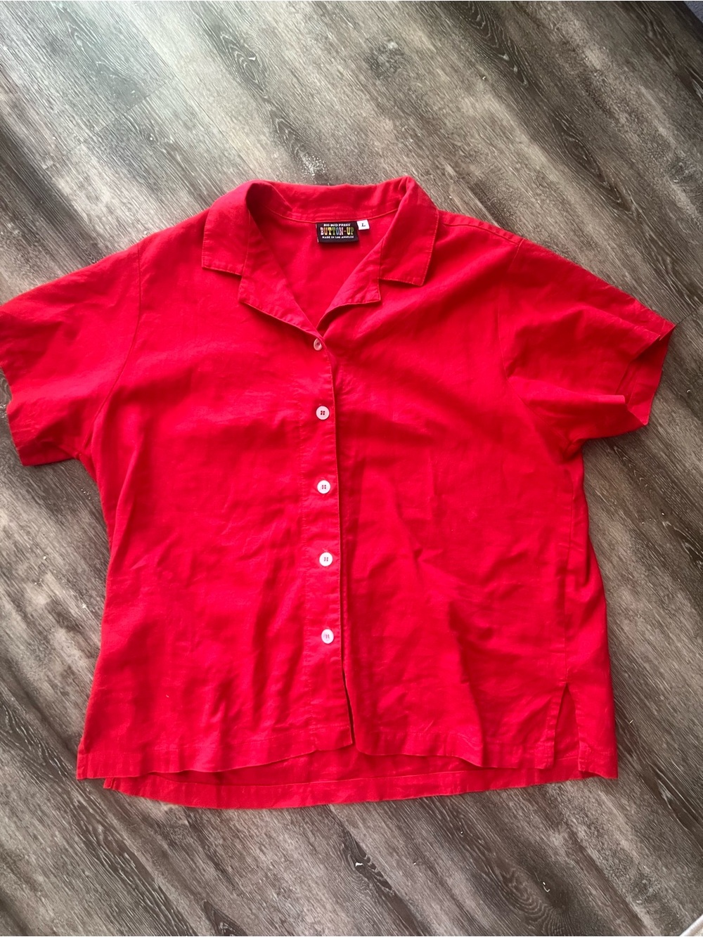 Big Bud Press Red Button-Up Shirt